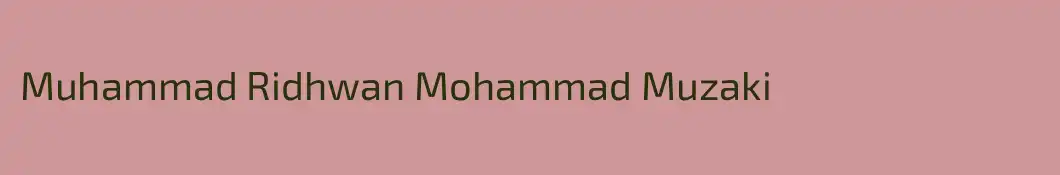 Muhammad Ridhwan Mohammad Muzaki
